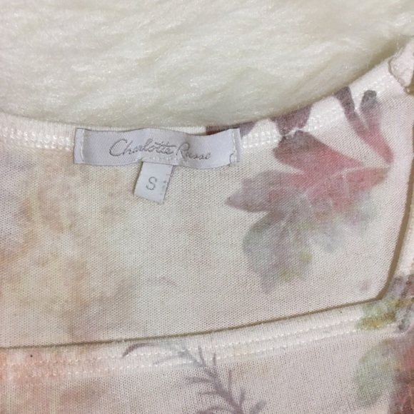 [Charlotte Russe] Off Wht Floral Design Sweater - Picture 5 of 5